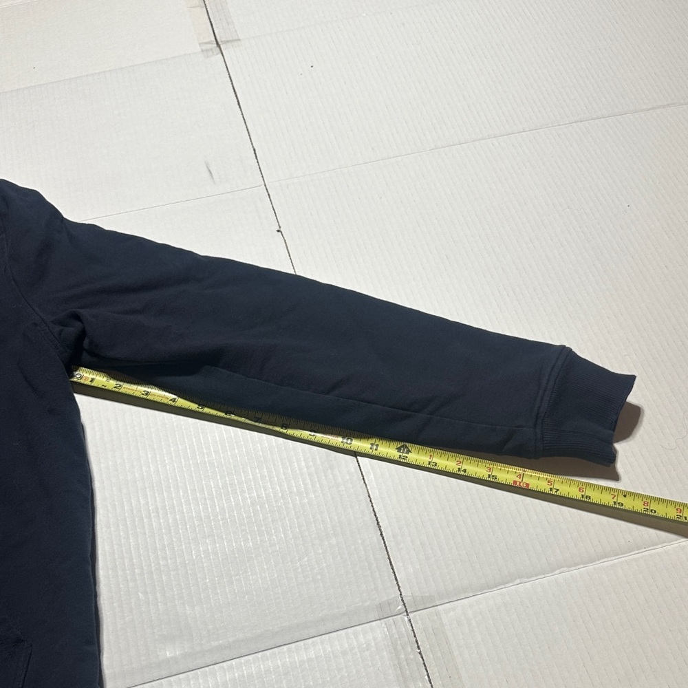 Michael Kors unosex Navy Blue Hoodie Sweater w pockets and zipper fuzzy inside - Picture 2 of 11